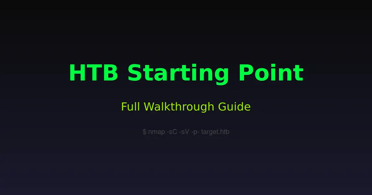 HTB Starting Point: Full Walkthrough Guide