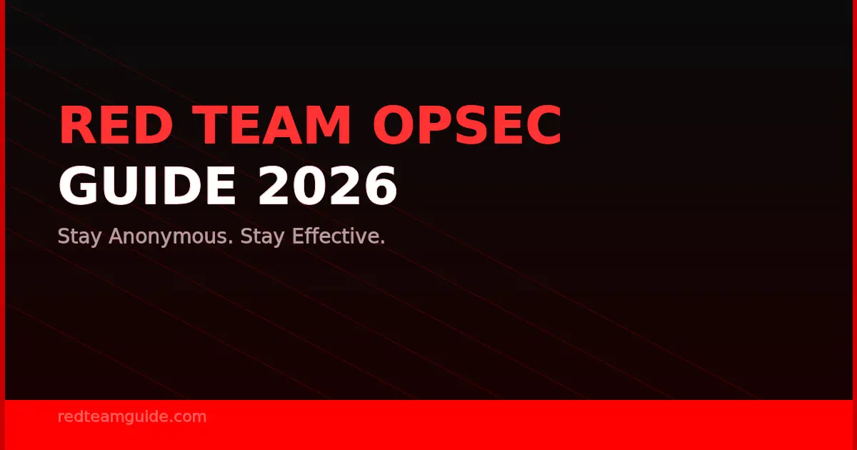 Red Team OPSEC Guide 2026